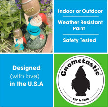 Load image into Gallery viewer, Gnometastic Tiki Garden Gnomes Outdoor Decorations for Yard, Funny Garden Gnomes Decor, Lawn Ornaments, Tropical Garden Accessories - Tiki Bar Vacation Garden Gnome Statue, 10in