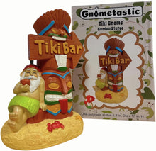 Load image into Gallery viewer, Gnometastic Tiki Garden Gnomes Outdoor Decorations for Yard, Funny Garden Gnomes Decor, Lawn Ornaments, Tropical Garden Accessories - Tiki Bar Vacation Garden Gnome Statue, 10in