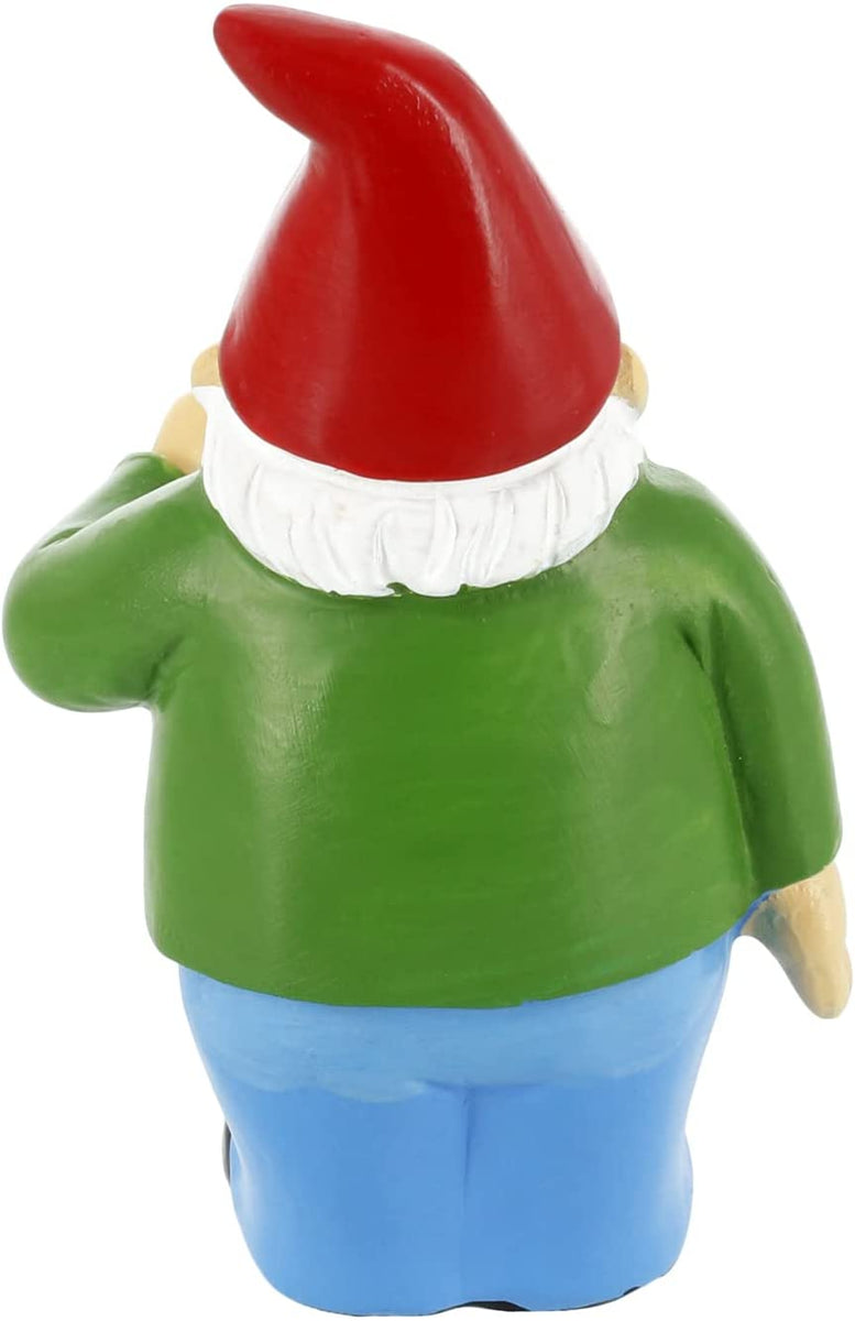MINI 3" Garden Gnome Figurine Smoking Gnome, Naughty Small Gnome Gar
