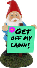 Load image into Gallery viewer, Protest Gnome Painted Customized Example Get Off My Lawn