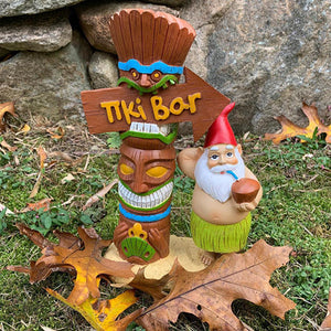 Lifestyle Photo Tiki Bar Gnome in Yard