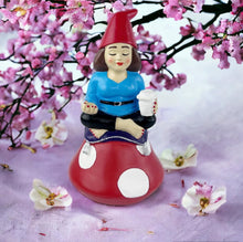 Load image into Gallery viewer, Lady Zen Gnome, Meditating Yoga Female Garden Gnome Statue, 8.85&quot; - Indoor/Outdoor Garden Decoration
