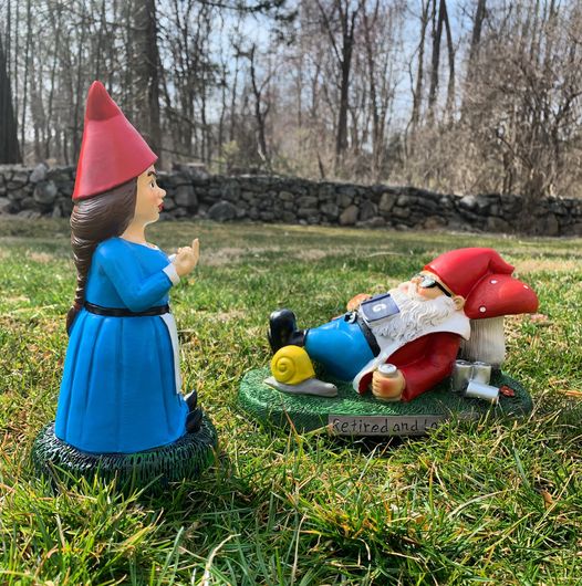 Funny Photo Lady DB Angry at Retired and Loving it Gnome