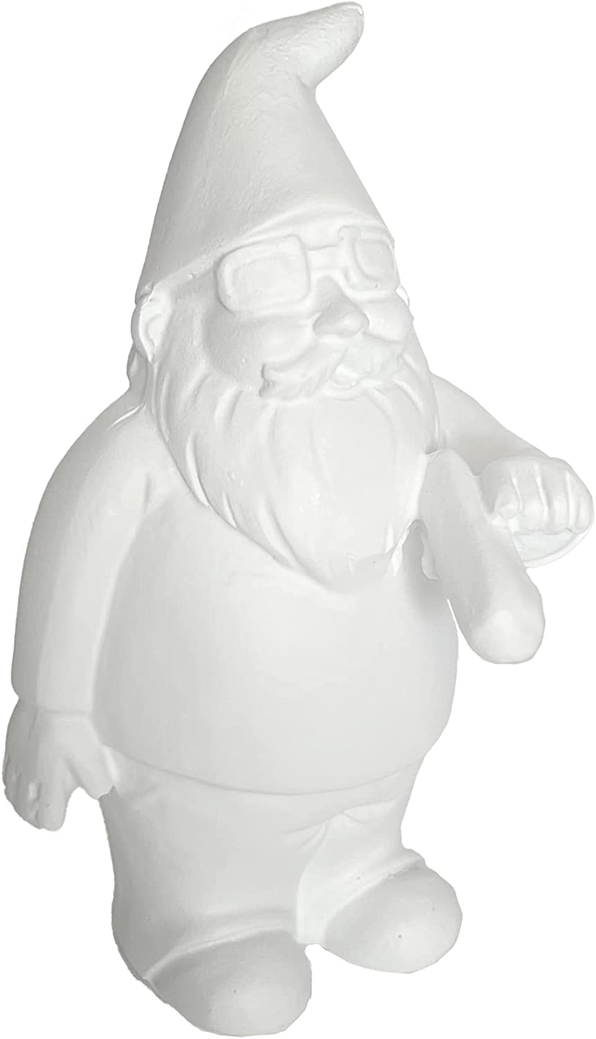 Gnometastic G Mini Gnomes Smoking Gnome Unpainted Statue 3 5in Tall Diy Paint Your Own Polyresin Indoor Outdoor Funny Garden