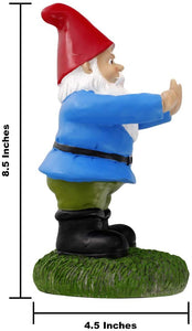 Double Bird Garden Gnome Side view with Ruler 8.5"