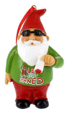 Let's Get Baked Gnome Ornament Front View