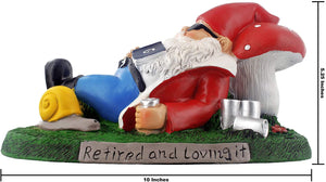 Retired and Loving It Gnome Side View with Ruler