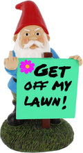 Load image into Gallery viewer, Protest Gnome Painted Customized Example Get Off My Lawn
