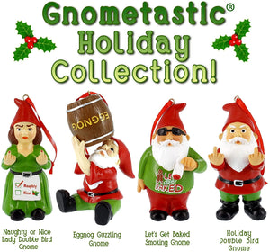 Gnome Ornament Comparison Full Set of 4