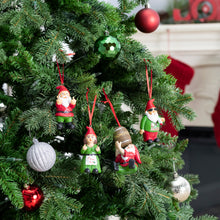 Load image into Gallery viewer, Gnome Ornament Lifestyle 4 Gnomes on Tree
